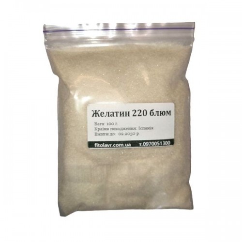 Желатин 220 Блюм, 100г