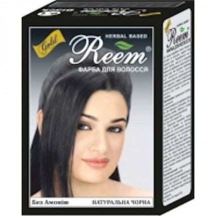 Фарба для волосся Чорна Reem Gold, 60г