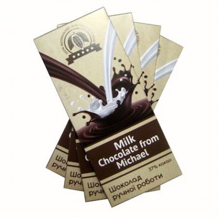 Натуральный молочный шоколад ручной работы, 90г