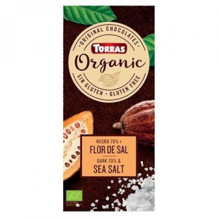 Шоколад "70% какао с морской солью" Torras Organic, 100г