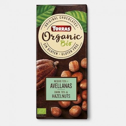 Шоколад "70% какао з фундуком" Torras Organic, 100г