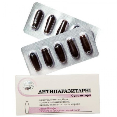 Супозиторії "Антипаразитарні", 10 шт.