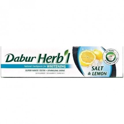 Зубная паста отбеливающая Dabur "Соль и лимон", 150г 